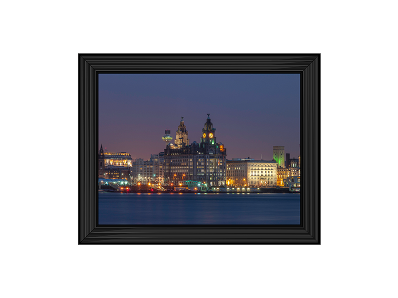 Liverpool city skyline across the River Mersey