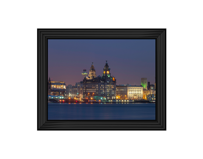 Liverpool city skyline across the River Mersey