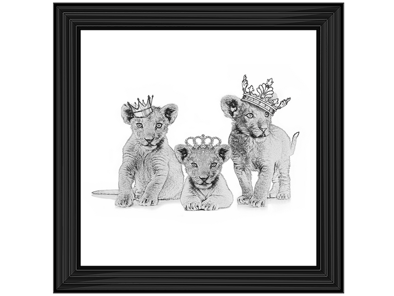 Three crowned cubs