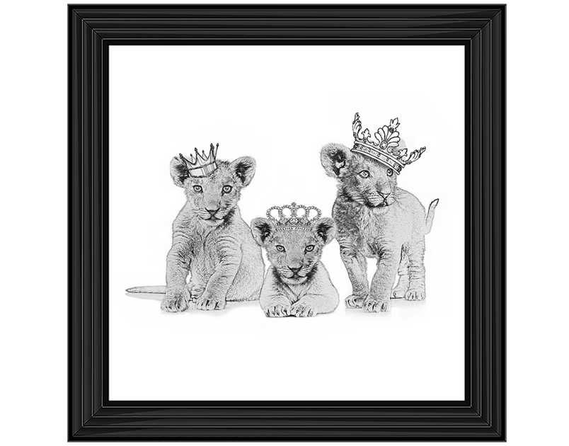 Three crowned cubs