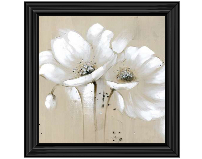 White abstract wild flowers