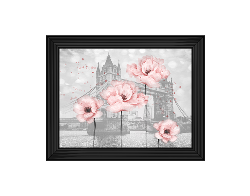 Floral print over Tower Bridge
