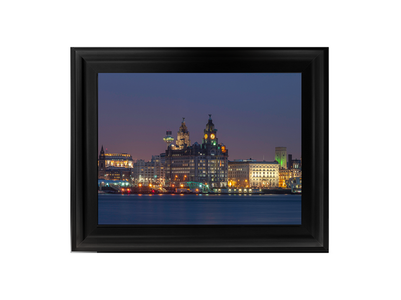 Liverpool city skyline across the River Mersey