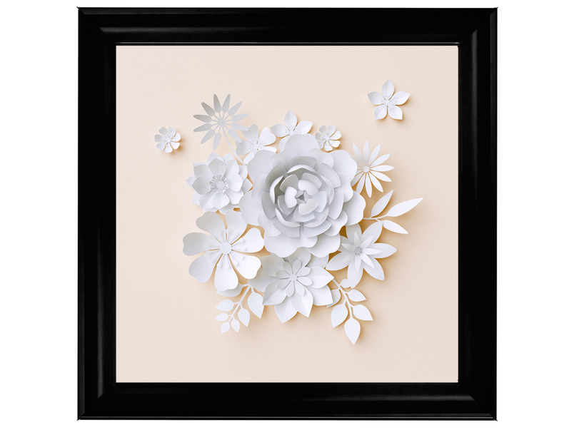 3D White Paper Flowers