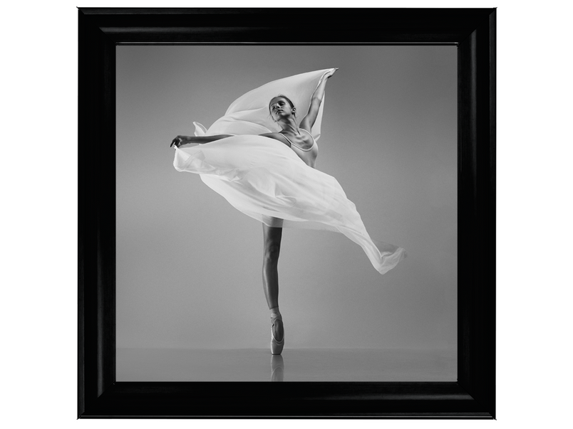 Ballerina with a white flying cloth