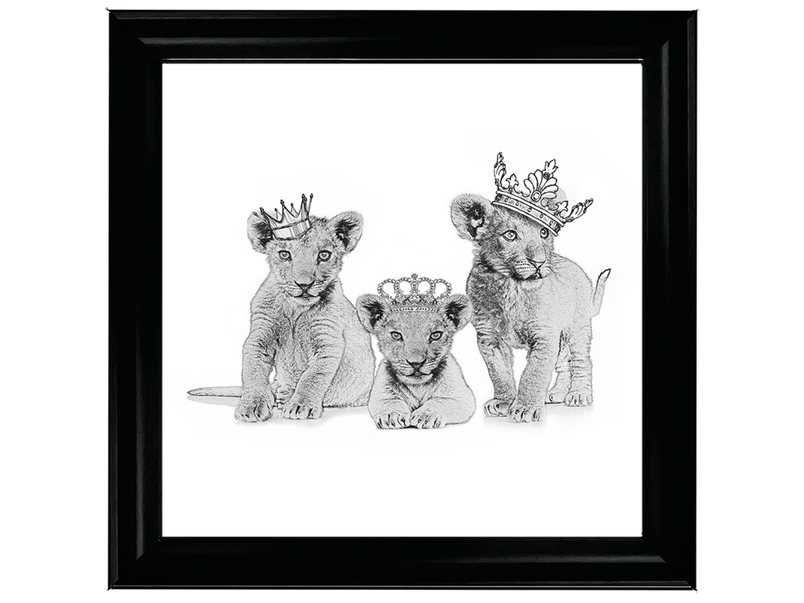 Three crowned cubs