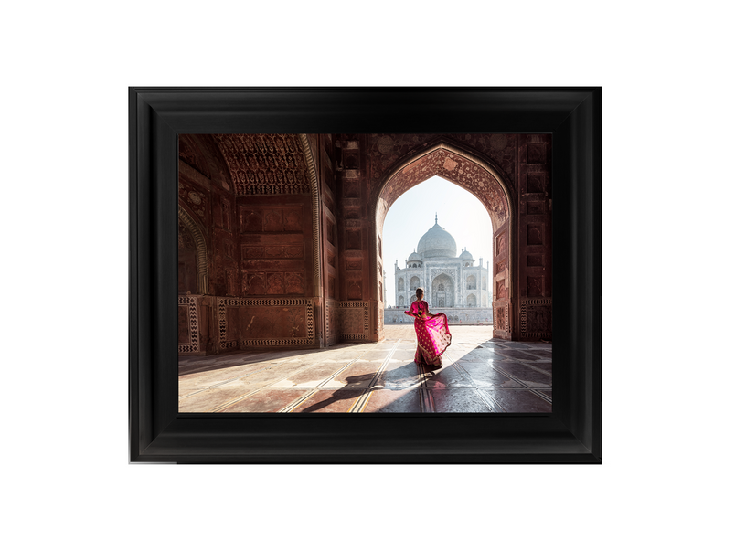 Woman by Taj Mahal