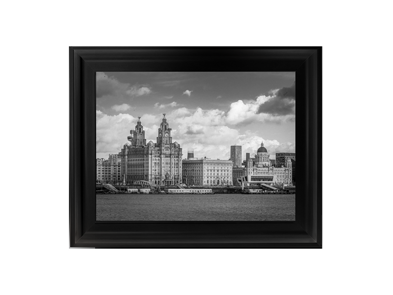 Liverpool city skyline across the River Mersey