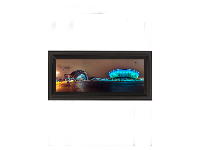 Evening view of Clyde Auditorium and SSE Hydro in Glasgow I