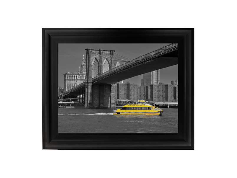 NY Water Taxi Under Brooklyn Bridge