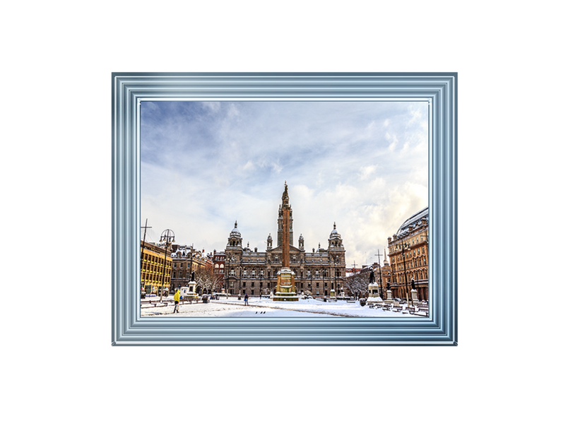 George Square covered by snow, Glasgow
