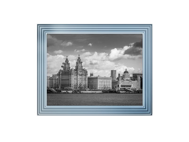 Liverpool city skyline across the River Mersey
