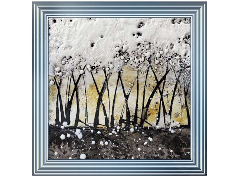Abstract Trees Gold White