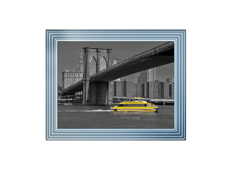 NY Water Taxi Under Brooklyn Bridge