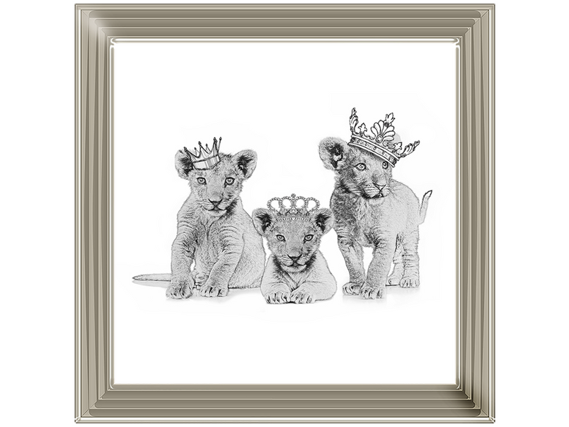 Three crowned cubs