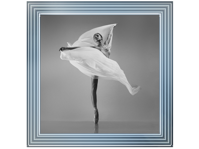 Ballerina with a white flying cloth