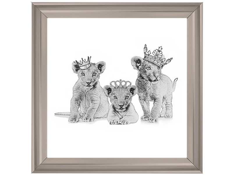 Three crowned cubs