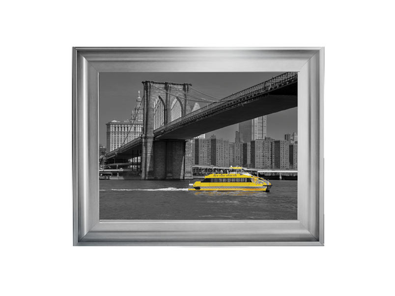 NY Water Taxi Under Brooklyn Bridge