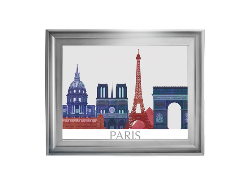 Paris Landmarks , Red Blue