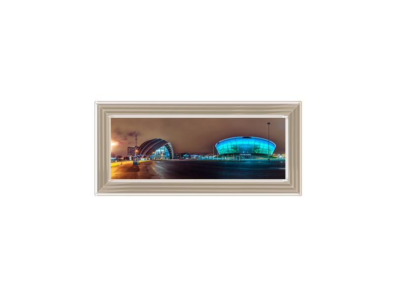 Evening view of Clyde Auditorium and SSE Hydro in Glasgow I