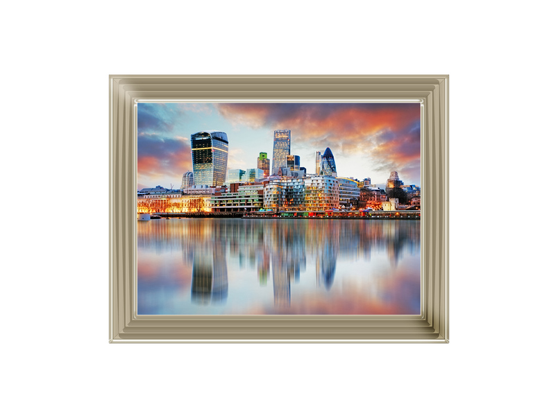 Reflection of London in water