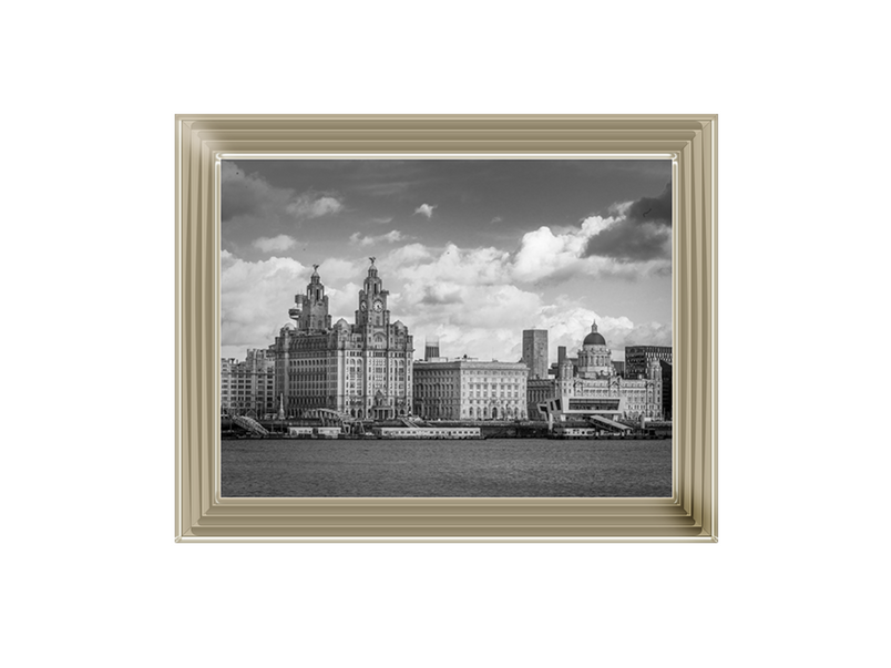 Liverpool city skyline across the River Mersey