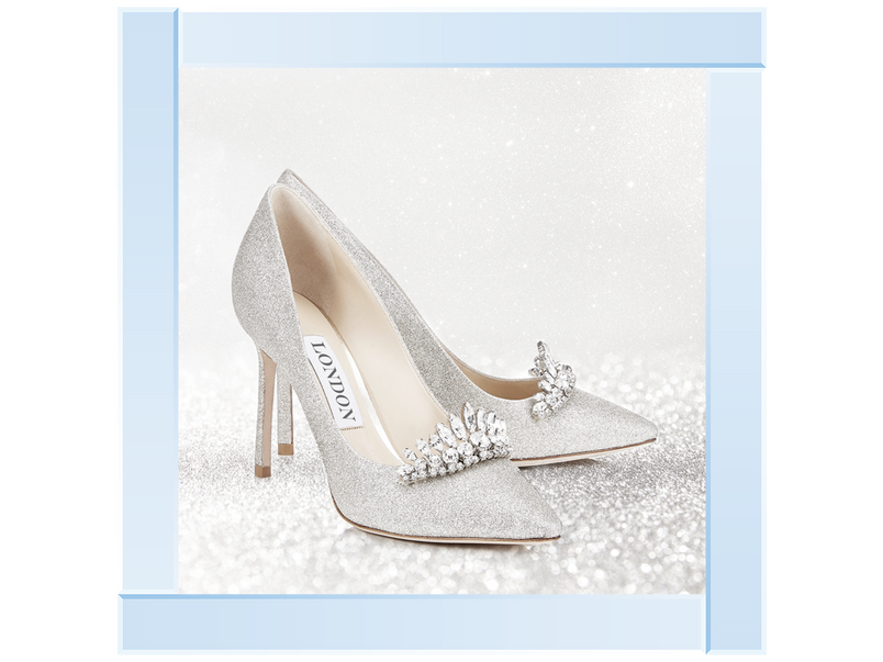 Silver Shoes with crystals