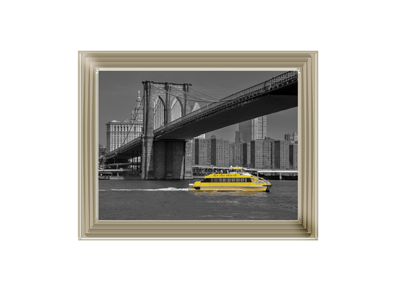 NY Water Taxi Under Brooklyn Bridge