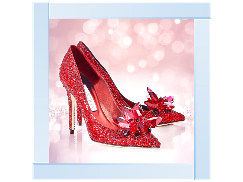 Red crystal glamour shoe