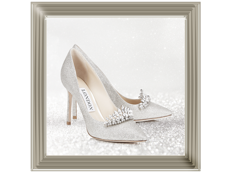 Silver Shoes with crystals