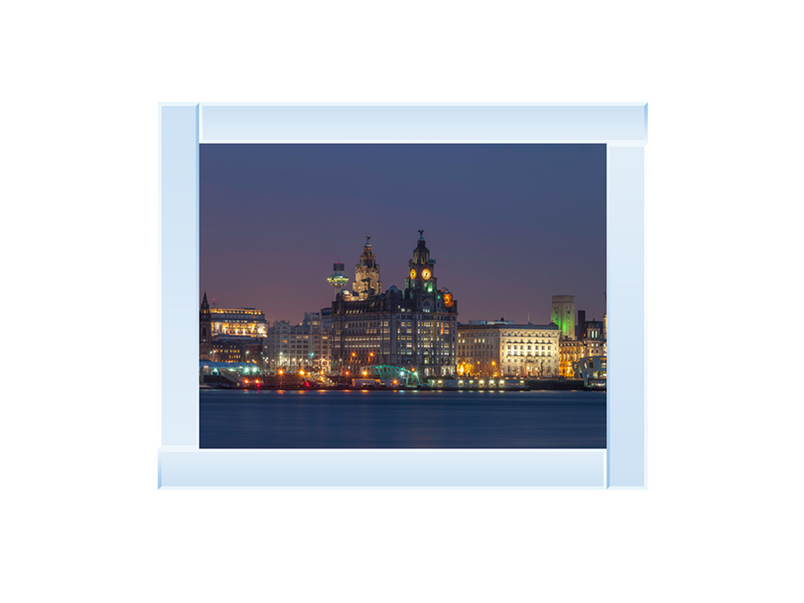 Liverpool city skyline across the River Mersey