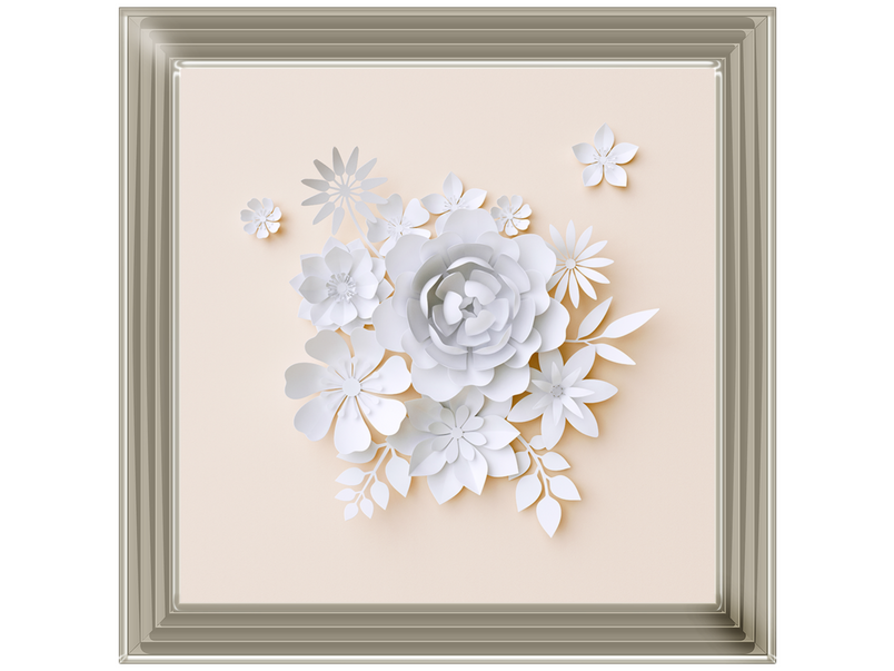 3D White Paper Flowers