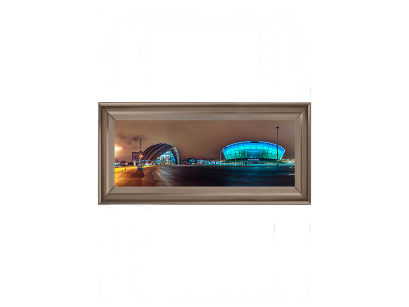 Evening view of Clyde Auditorium and SSE Hydro in Glasgow I