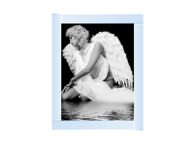 Angel by water