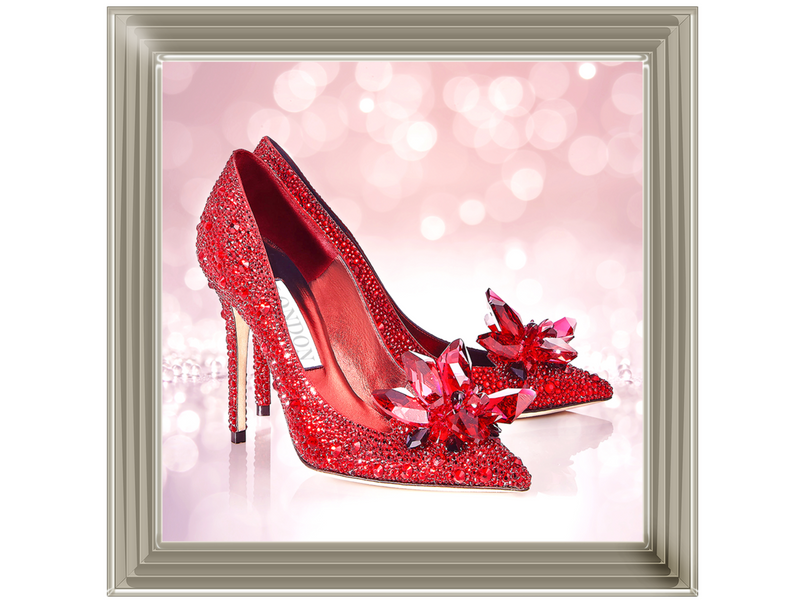 Red crystal glamour shoe