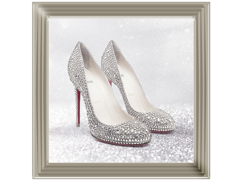 Jewelled Inspire Shoe with a red heel