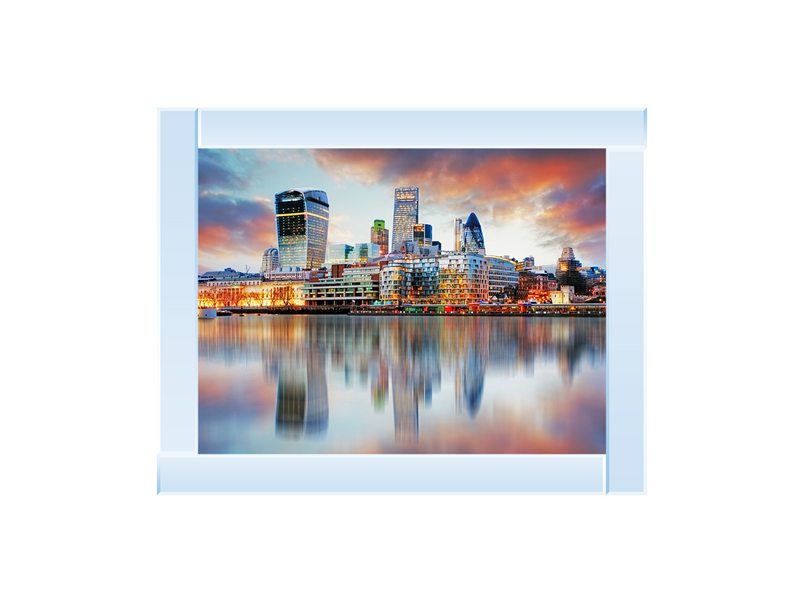Reflection of London in water