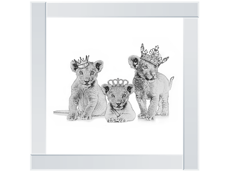 Three crowned cubs