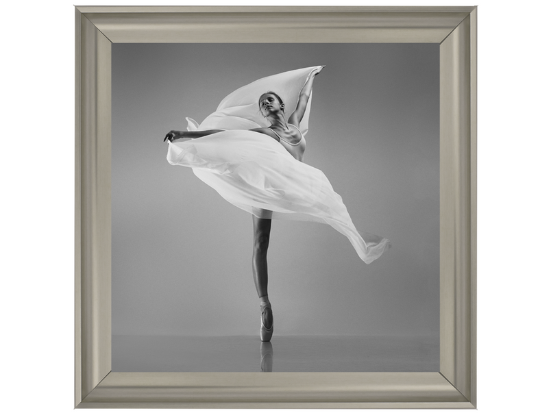 Ballerina with a white flying cloth