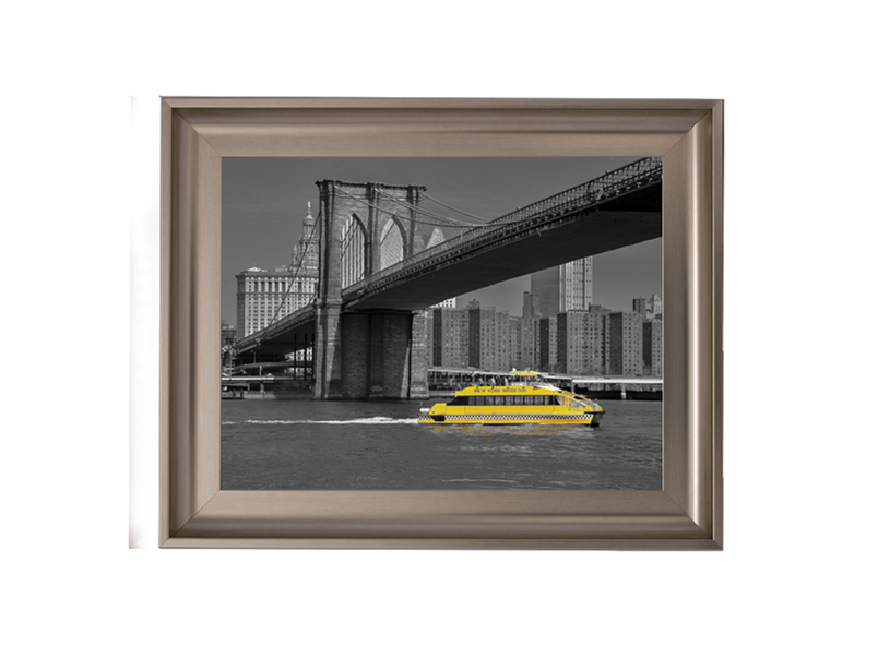 NY Water Taxi Under Brooklyn Bridge