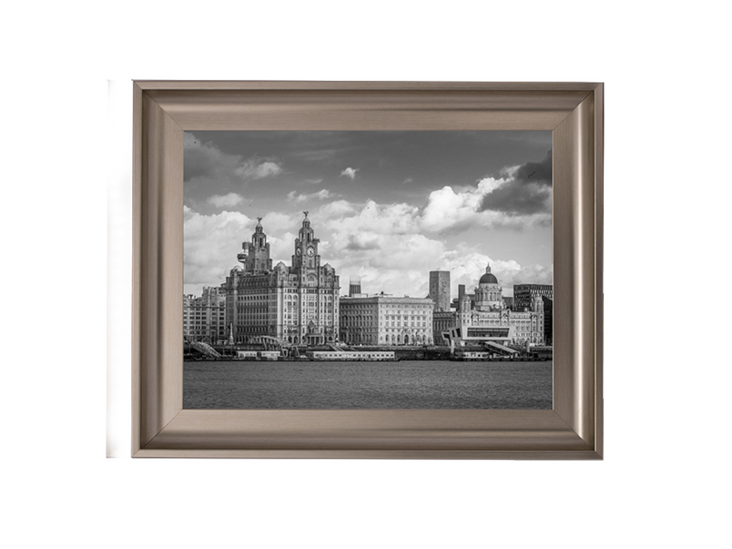 Liverpool city skyline across the River Mersey