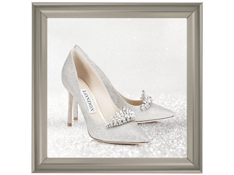 Silver Shoes with crystals