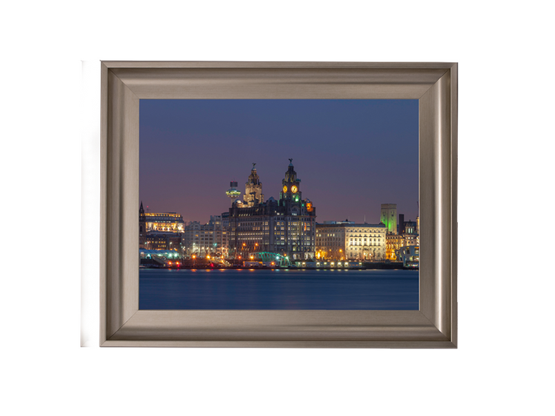 Liverpool city skyline across the River Mersey