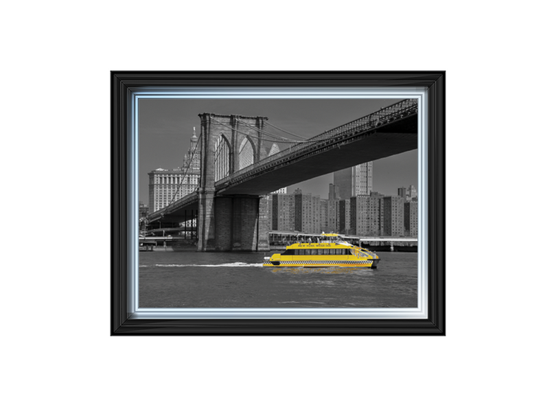 NY Water Taxi Under Brooklyn Bridge