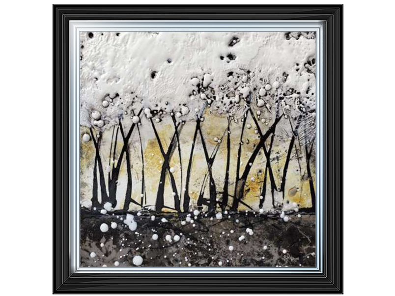 Abstract Trees Gold White