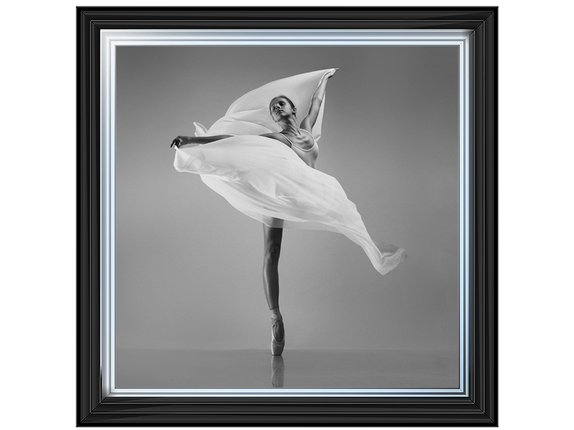 Ballerina with a white flying cloth