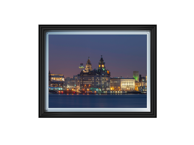 Liverpool city skyline across the River Mersey