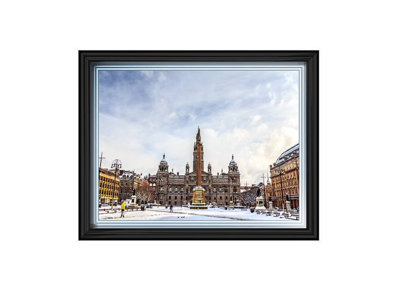 George Square covered by snow, Glasgow