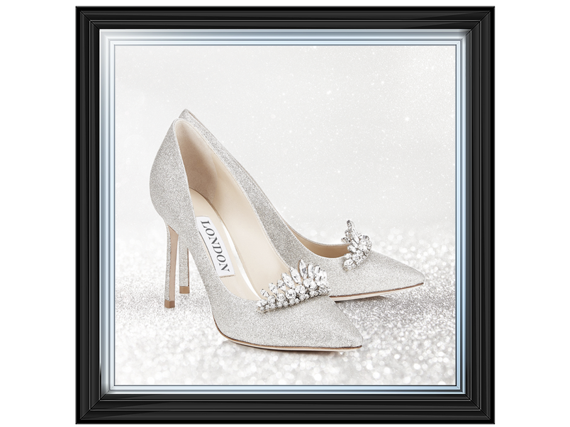 Silver Shoes with crystals