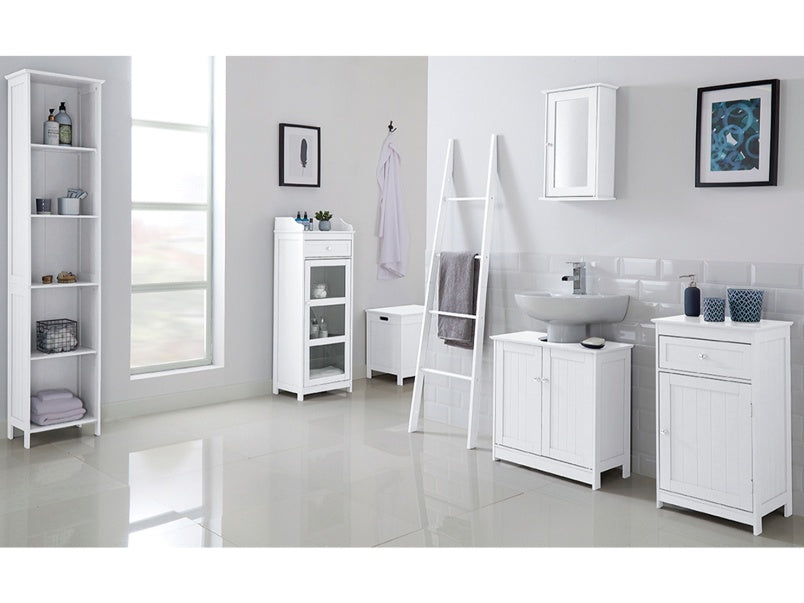 Alaska Wall Cabinet White With Mirror